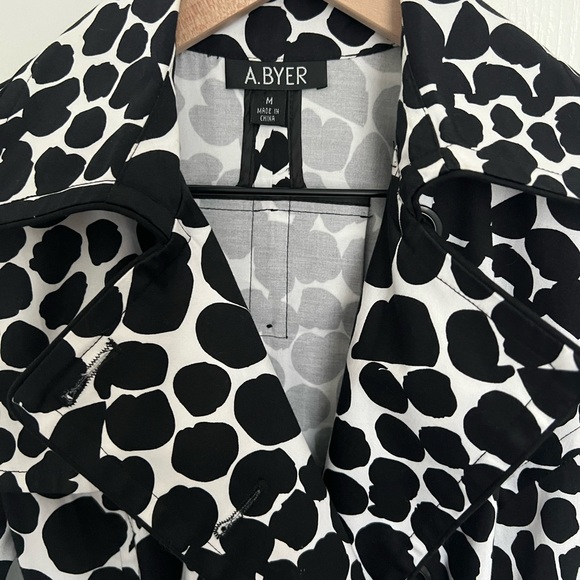 NWOT Animal Print Cotton Spring/Fall Trench Coat | M - Picture 2 of 10